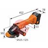 71221561000  FEIN CCG 18-115-12 AS Cordless 115mm 18V Angle Grinder, with Standard Switch (Bare Unit)
